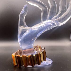 Rustic Cuff Tigers Eye Stretch Bracelet